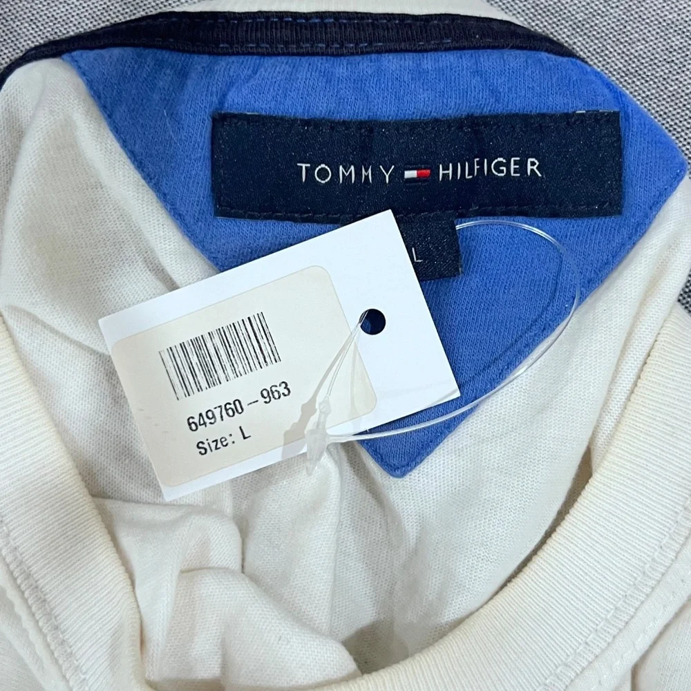 Tommy Hilfiger State Logo Print Short Sleeve White Tshirt - Picture 4 of 5